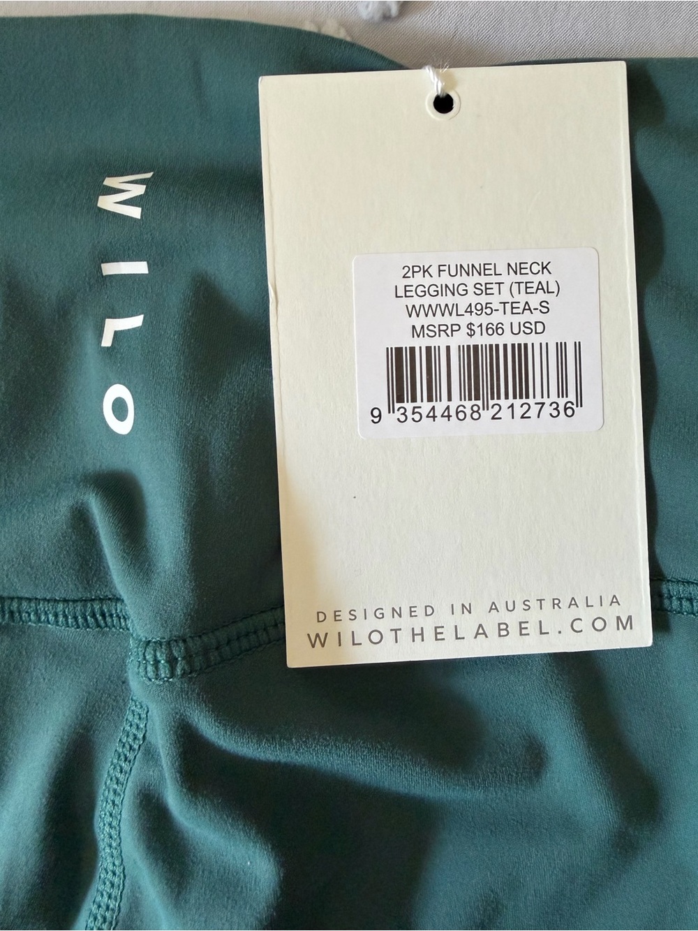 NWT Wilo The Label 2-Piece Funnel Neck Legging Set — Teal = Back to school fit! - Picture 2 of 10